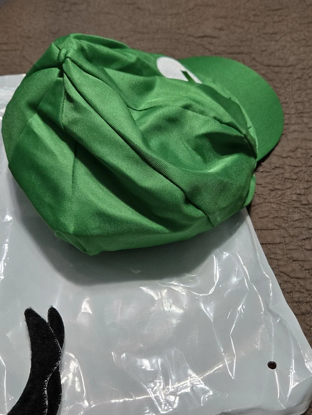 Luigi Deluxe Costume Accessories - Super Mario Brothers Luigi Green Cap, OS